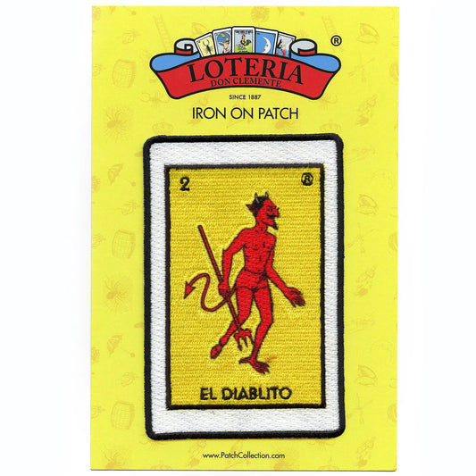El Diablito 2 Patch Mexican Loteria Card Sublimated Embroidery Iron On