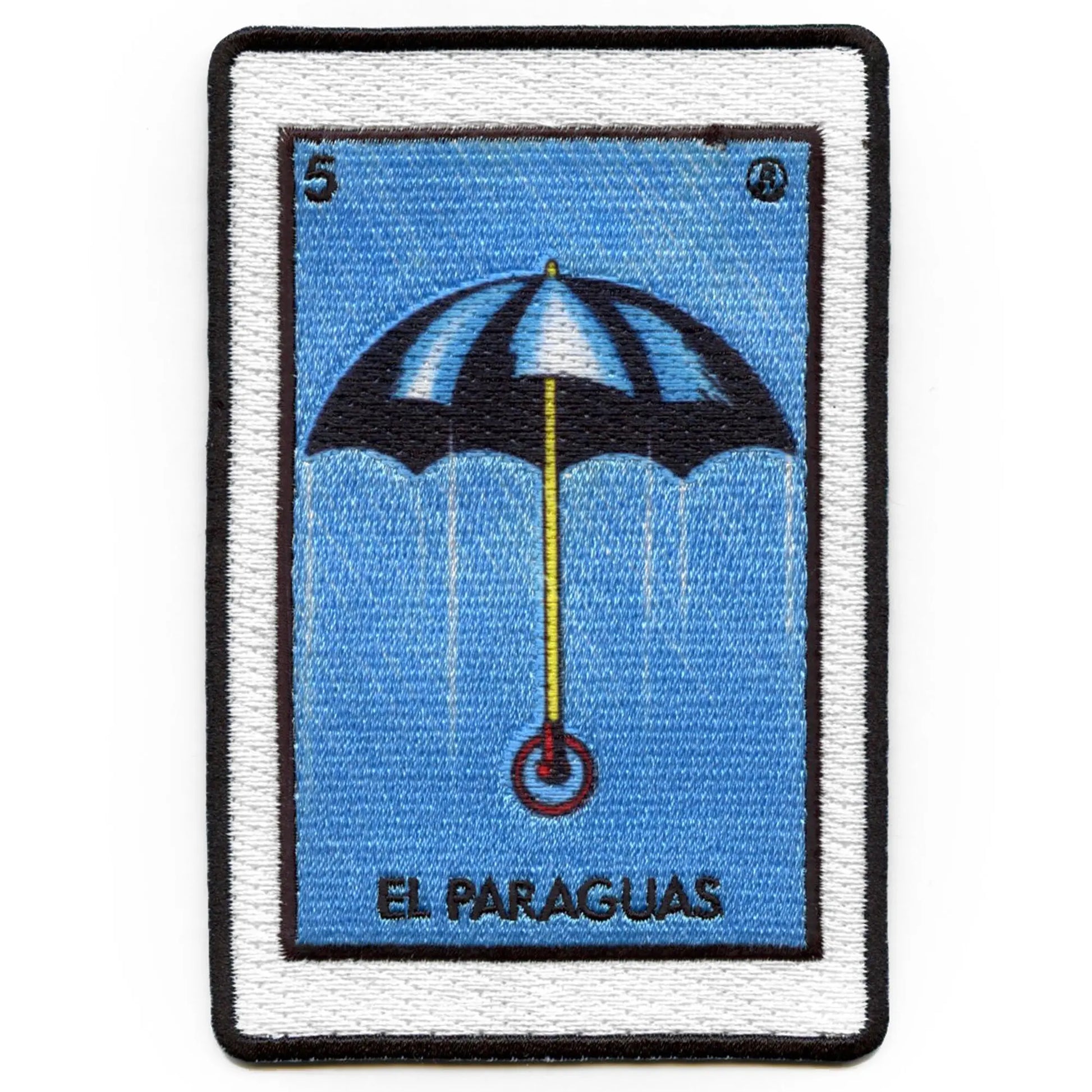 El Paraguas 5 Patch Mexican Loteria Card Sublimated Embroidery Iron On