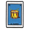 El Tambor 29 Patch Mexican Loteria Card Sublimated Embroidery Iron On