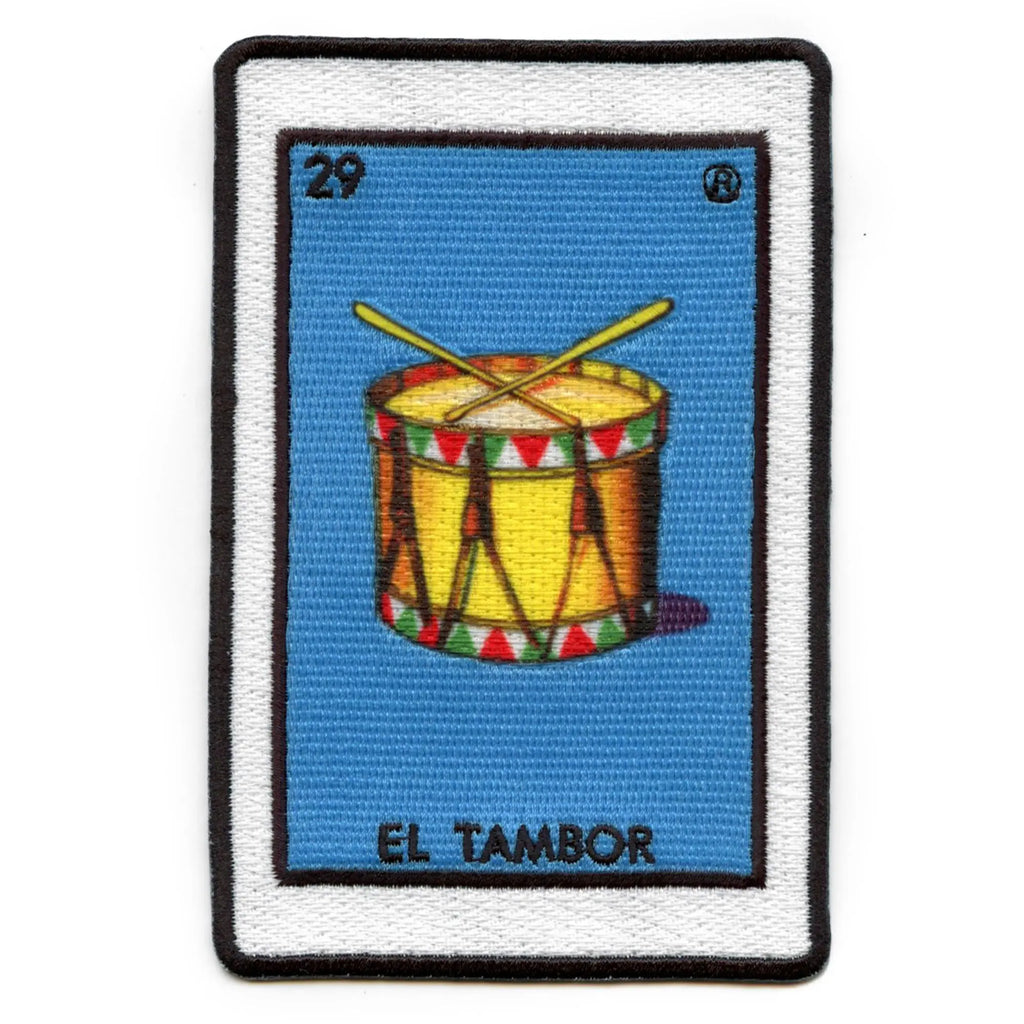 El Tambor 29 Patch Mexican Loteria Card Sublimated Embroidery Iron On