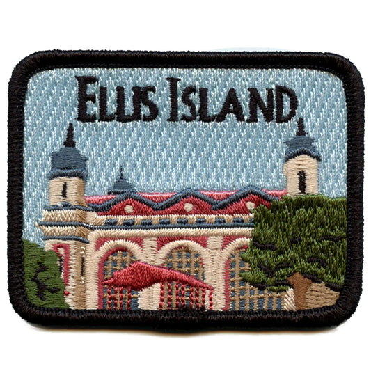 Ellis Island Harbor Patch New York Travel Embroidered Iron On