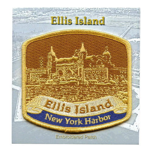 Ellis Island National Park Travel Patch New York Harbor Embroidered Iron On