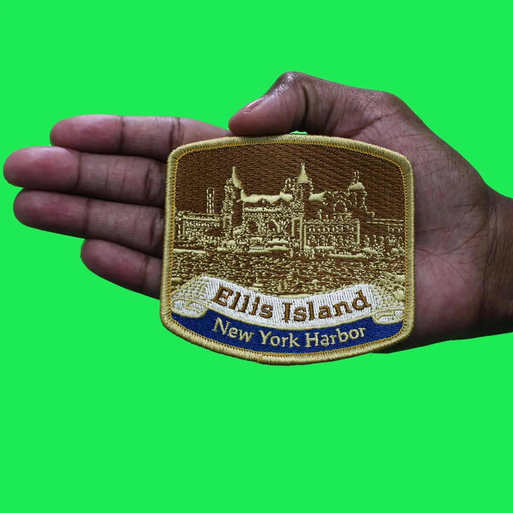 Ellis Island National Park Travel Patch New York Harbor Embroidered Iron On