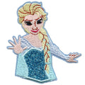 Disney Frozen Elsa Patch Glitter Ice Princess Embroidered Applique Iron on