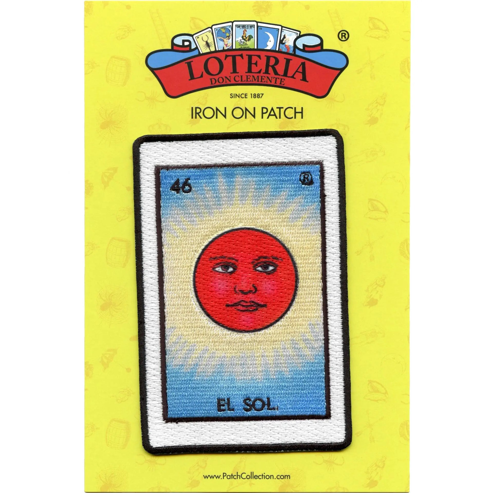 El Sol 46 Patch Sun Mexican Loteria Card Sublimated Embroidery