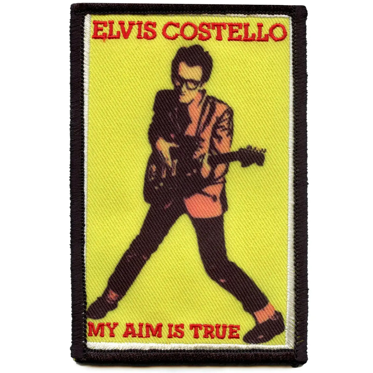 Elvis Costello Artist Patch My Aim is True Portrait Embroidered Iron On