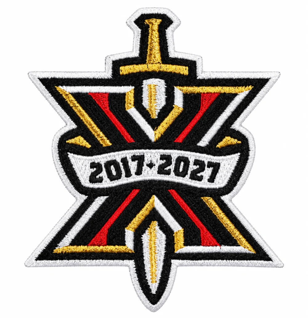 Las Vegas Golden Knights 10th Anniversary NHL Season Jersey Patch 2027