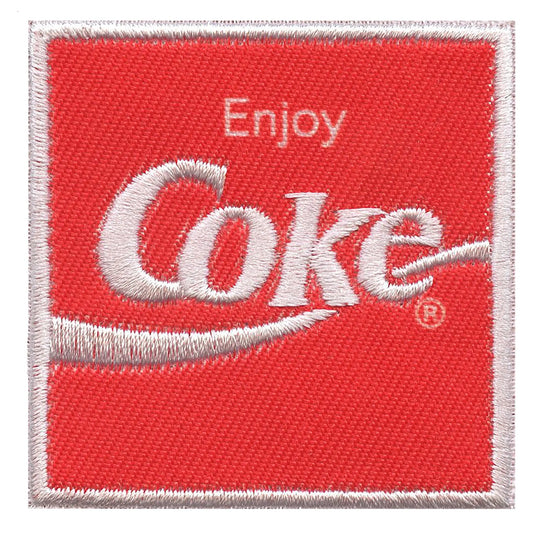 Enjoy Coke Logo Patch Delicious Cold Beverage Embroidered Iron On