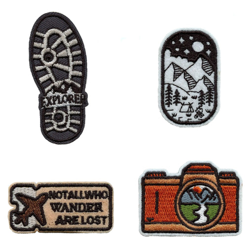 Explorer Mini Set Patch Travel Camping Souvenir Embroidered Iron On
