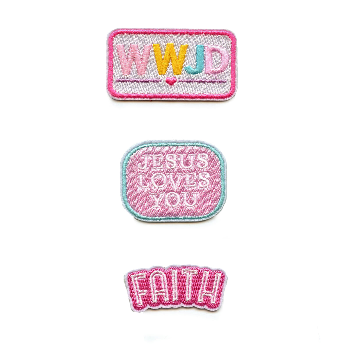 Faith Mini Set Patch Christian Religion Follower Embroidered Iron On
