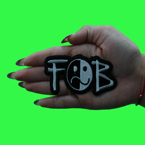 Fall Out Boy Patch FOB Smiley Logo Embroidered Iron On