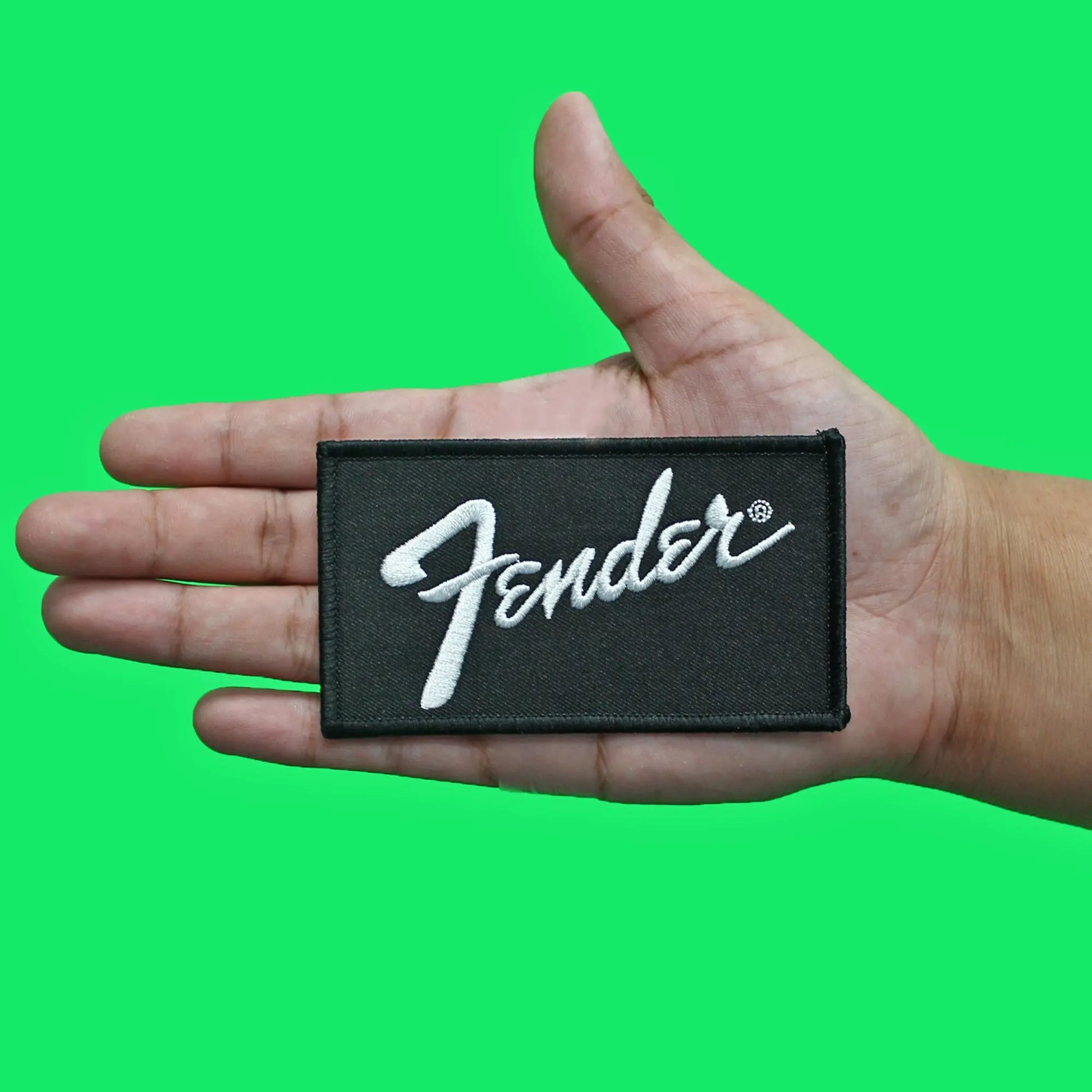 Fender Standard Logo Patch Guitar Brand Embroidered Iron On