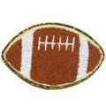 Football Gold Border Patch Sport Fan Hobbie Chenille Iron On
