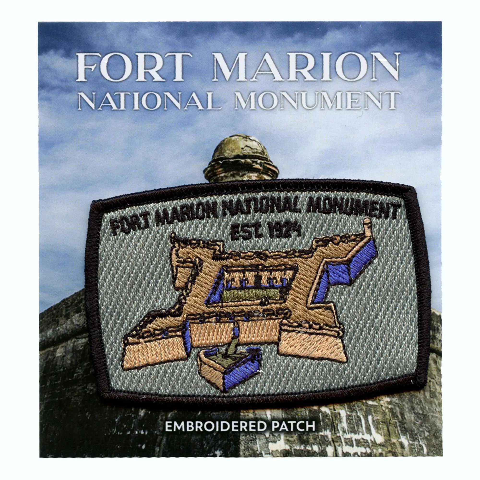Patch brodé à repasser du monument national du 100e anniversaire de Fort Marion
