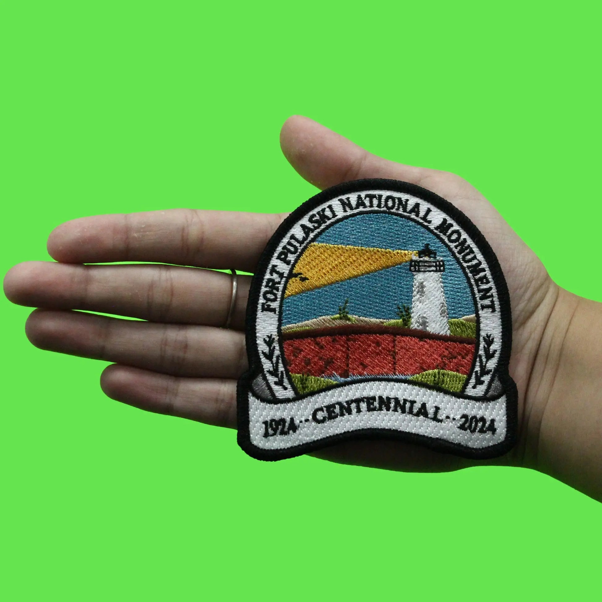 Fort Pulaski National Monument  Patch Centennial Travel Souvenir Embroidered Iron on