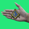 Freemason fraternal Symbol Patch Brotherhood Masonry Embroidered Iron On