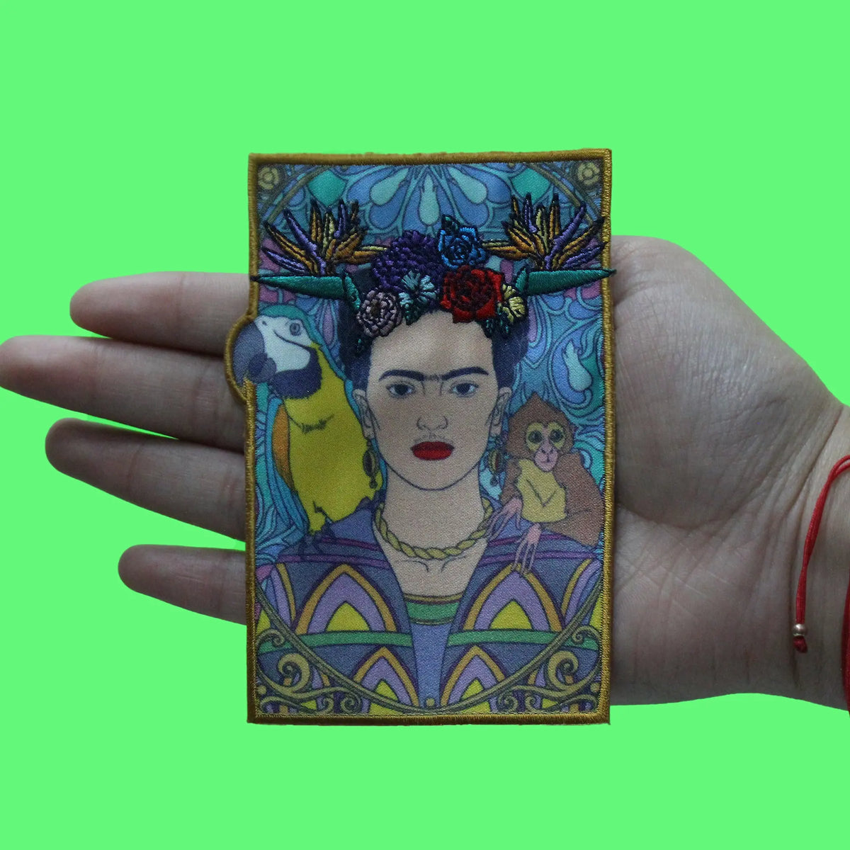 Patch Famous Frida Kahlo Animal Portrait Patch Famous Women Art Sublimated Embroide ...