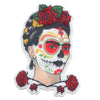 Frida Kahlo Portrait Patch Dia De Los Muertos Sublimated Embroidered Iron On
