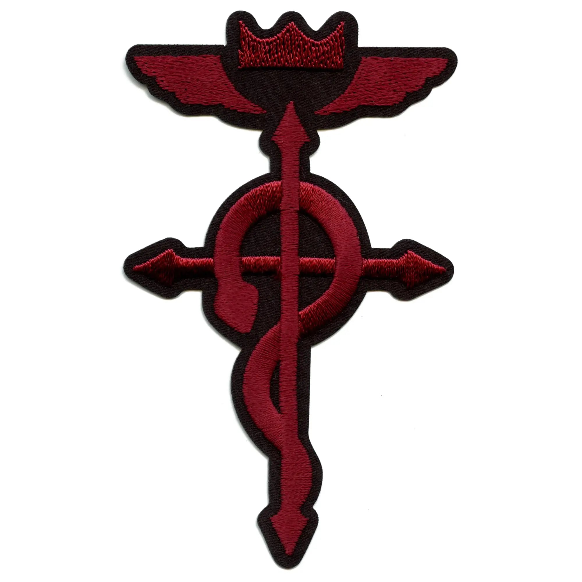 Flauel FullMetal Alchemist Patch Brotherhood Flamel Symbol Embroidered Iron O ...