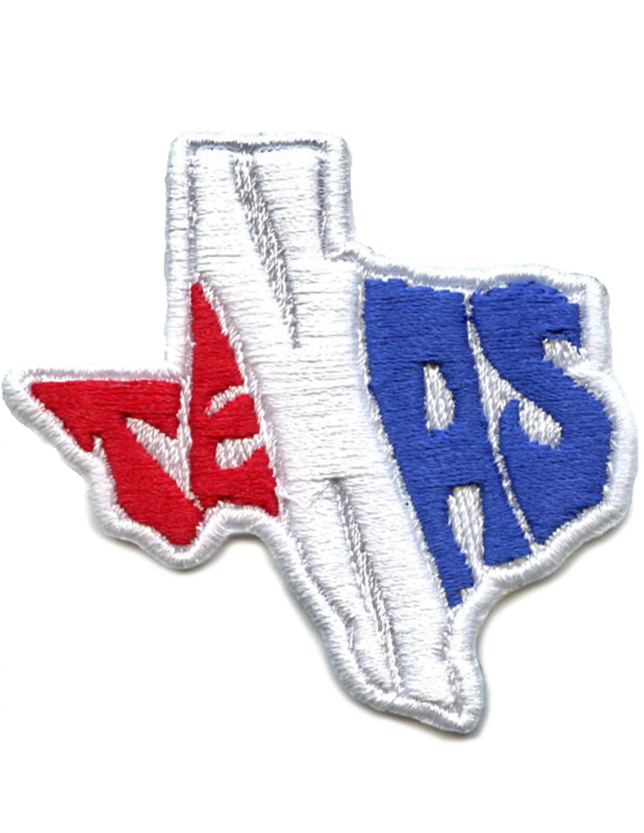 Funky Flag Script Patch Texas Travel State Embroidered Iron-On