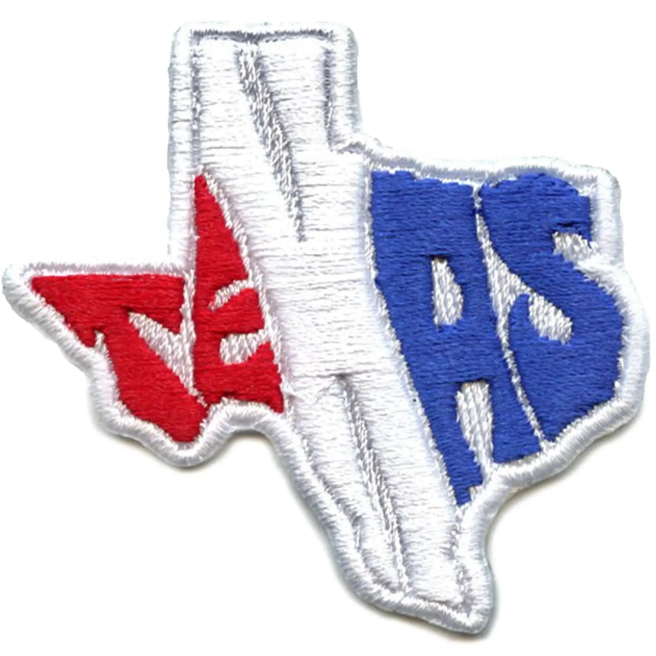 Funky Flag Script Patch Texas Travel State Embroidered Iron-On