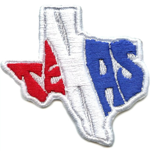 Funky Flag Script Patch Texas Travel State Embroidered Iron-On
