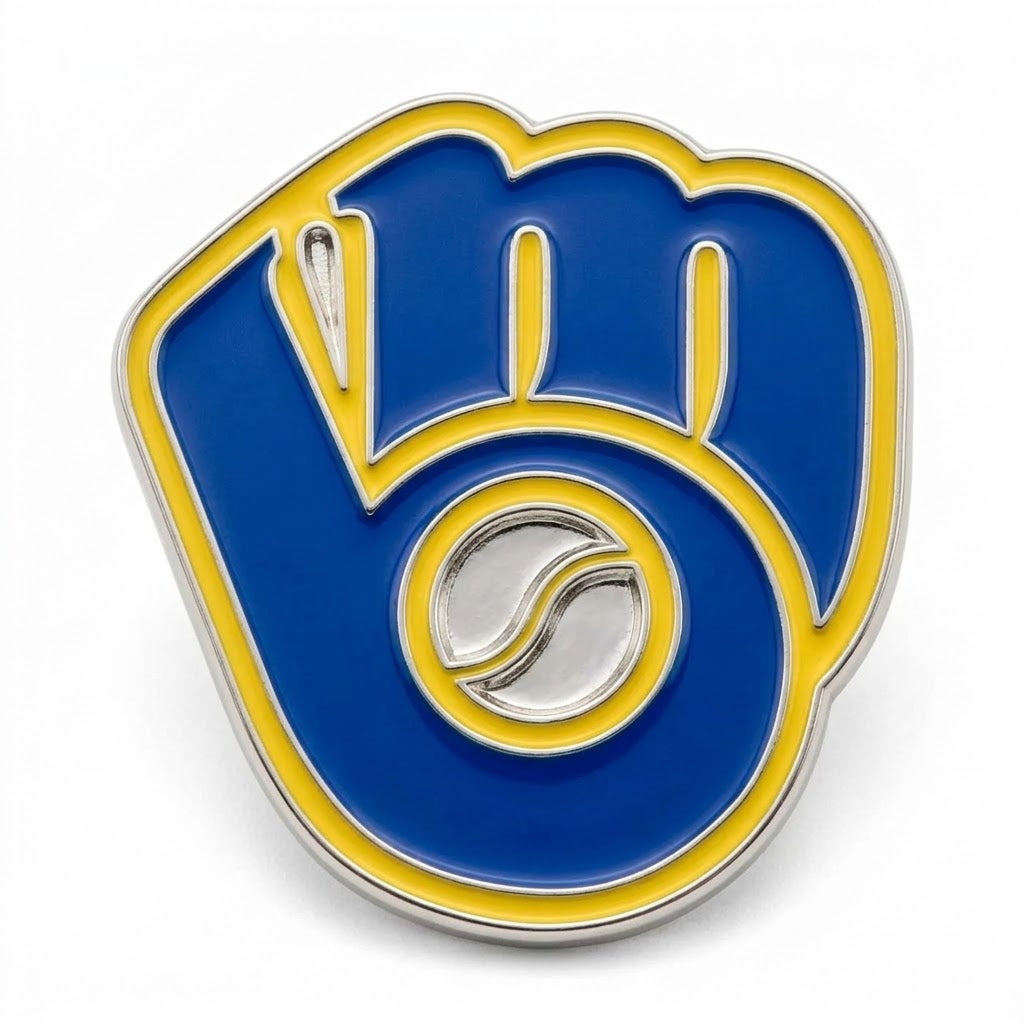 Milwaukee Brewers Glove Logo MLB Enamel Pin
