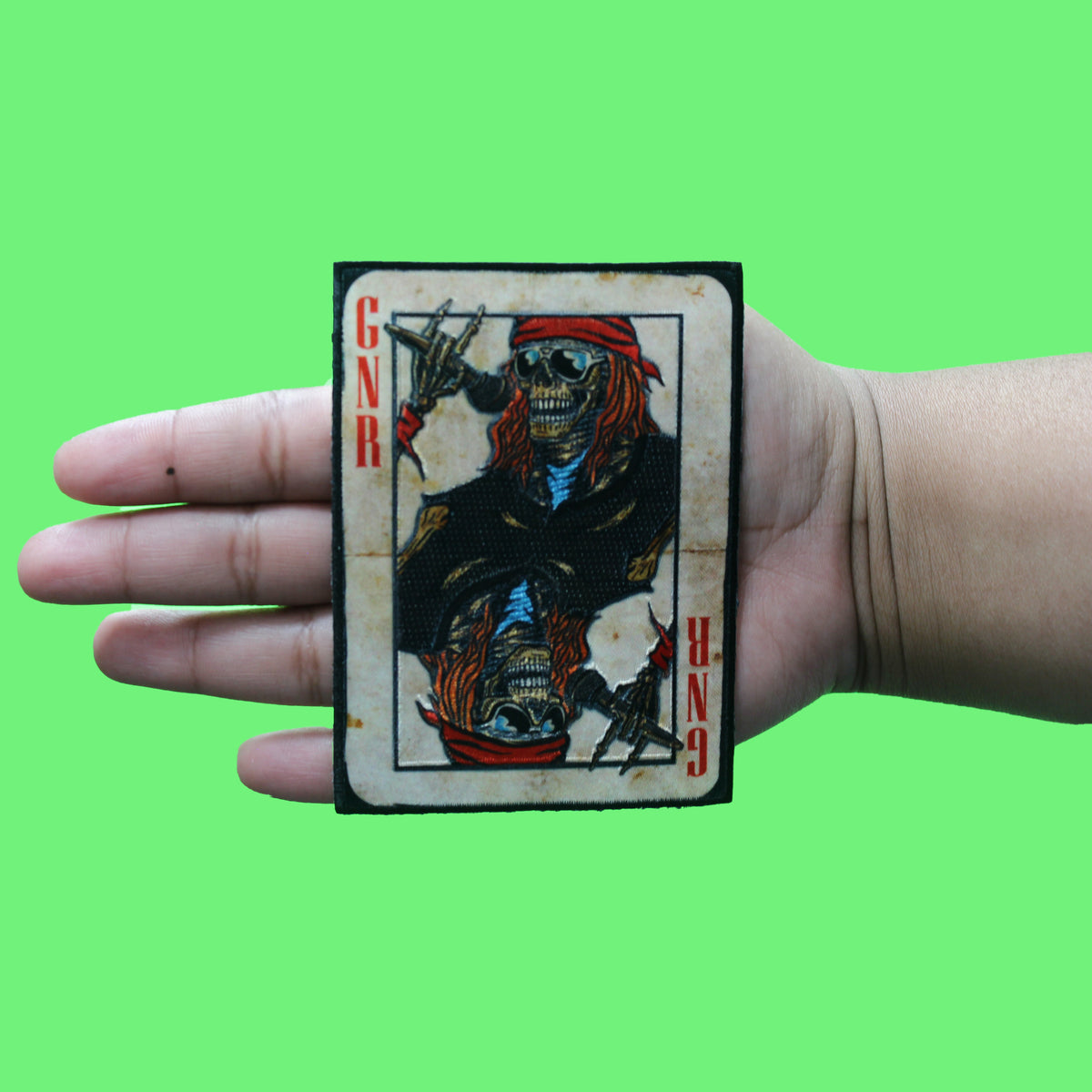 Guns N Roses Patch Playing Card Art Sublimated Embroidered Iron On