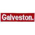 Galveston Texas Puff Patch Red White Logo Embroidered Iron On
