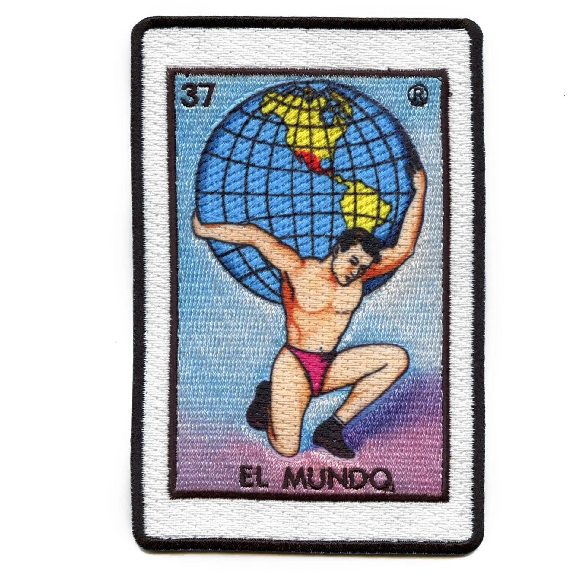El Mundo 37 Patch Mexican Loteria Card Sublimated Embroidery Iron On