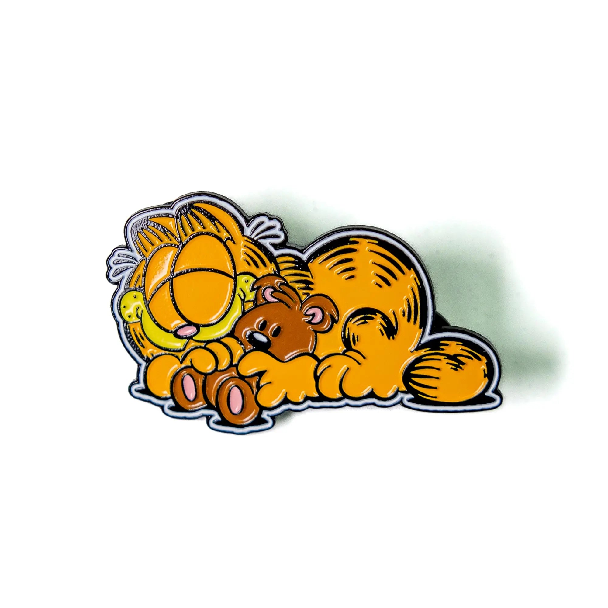 Garfield Holding Teddy TV Show Enamel Lapel Hat Pin