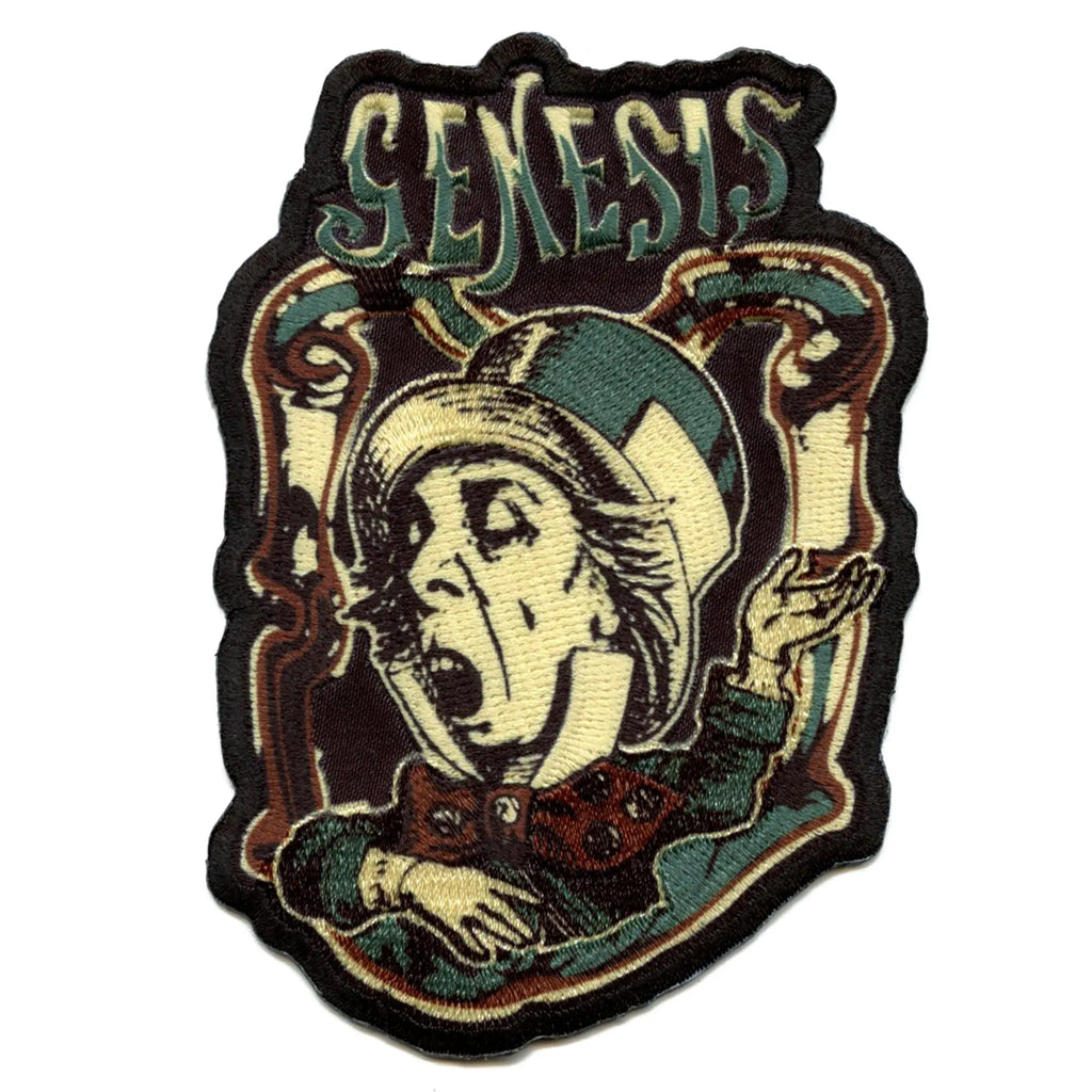 Genesis Mad Hatter Patch English Rock Band Sublimated Embroidery Iron On