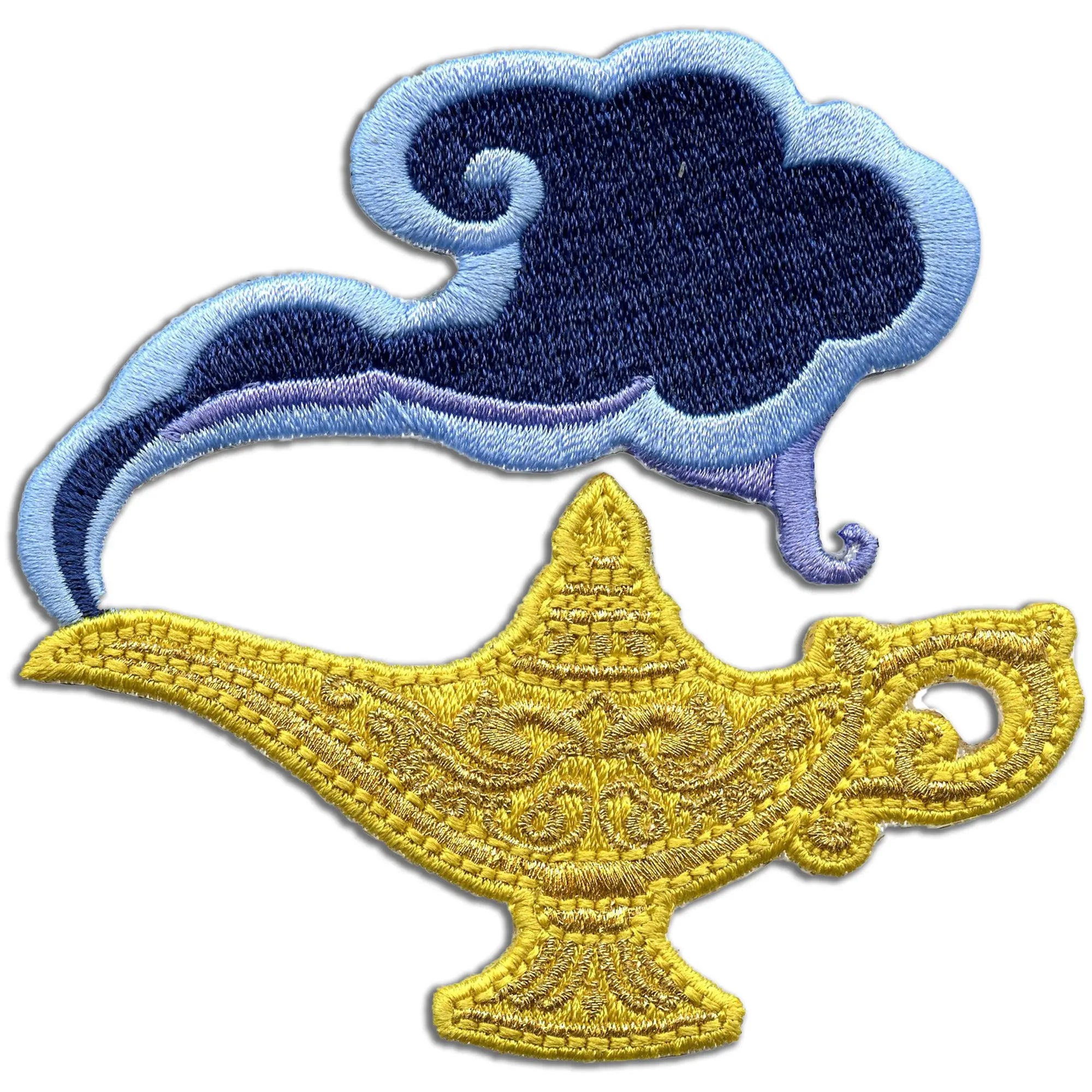Genie Magic Lamp Patch Disney Aladdin Lamp Embroidered Iron On