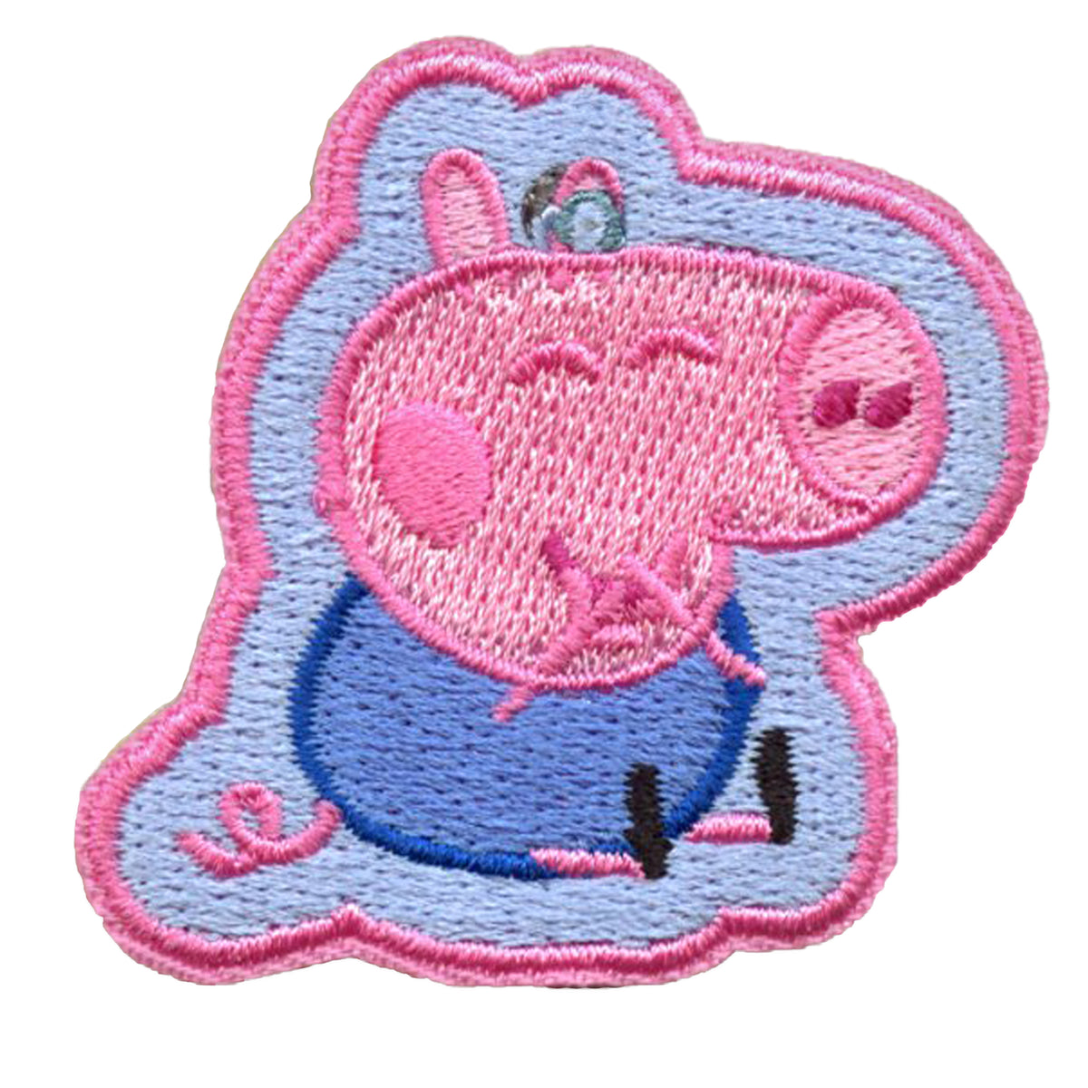 George Pig Character Patch Peppa Pig Children Cartoon Embroidered Iron-On