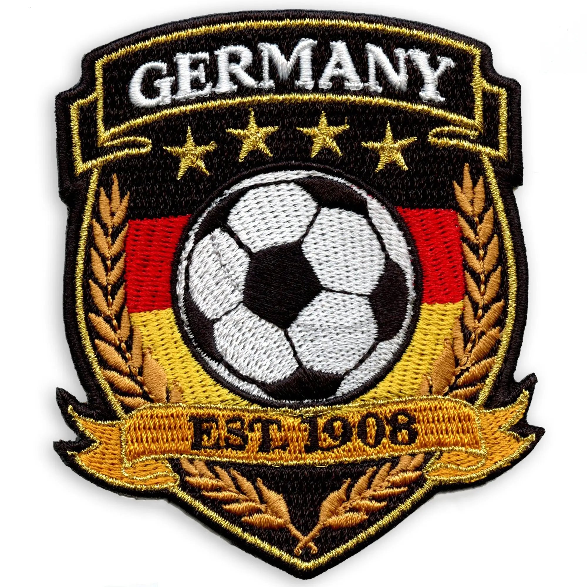 Germany Est 1908 Patch Travel Soccer Shield Embroidered Iron On