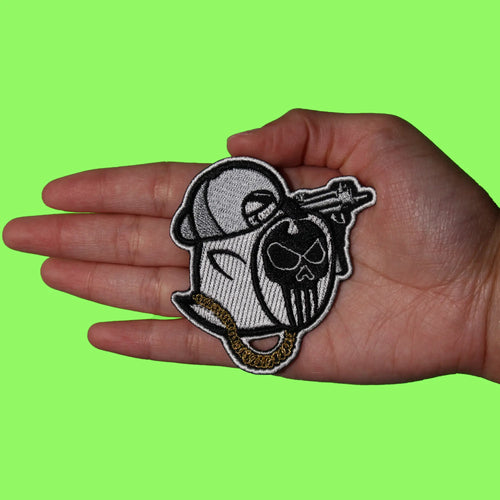 Ghost Rapper With Chain Patch Hip Hop Music Embroidered Iron On
