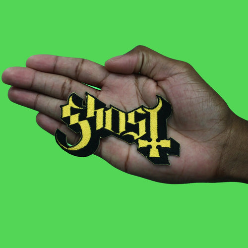 Ghost Rock Band Patch Logo Cut Out Embroidered Iron On