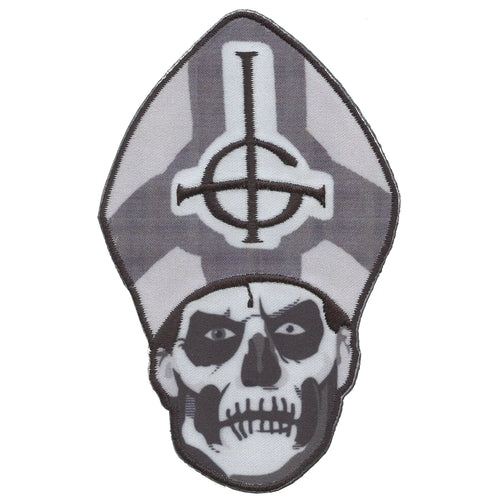 Ghost Rock Band Patch Papa Emeritus BW Face Sublimated Embroidery Iron On
