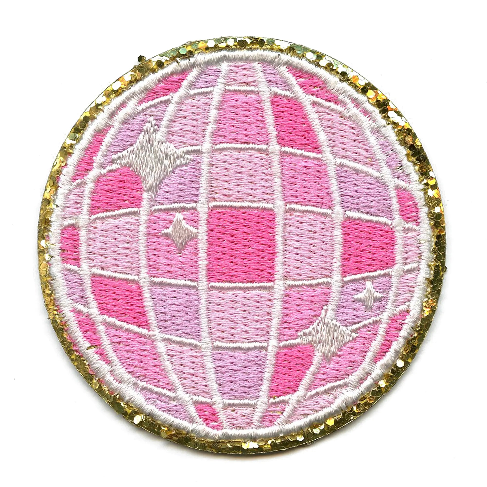 Girly Glitter Disco Patch Pop Artist Girly Glitter Embroidered Iron On