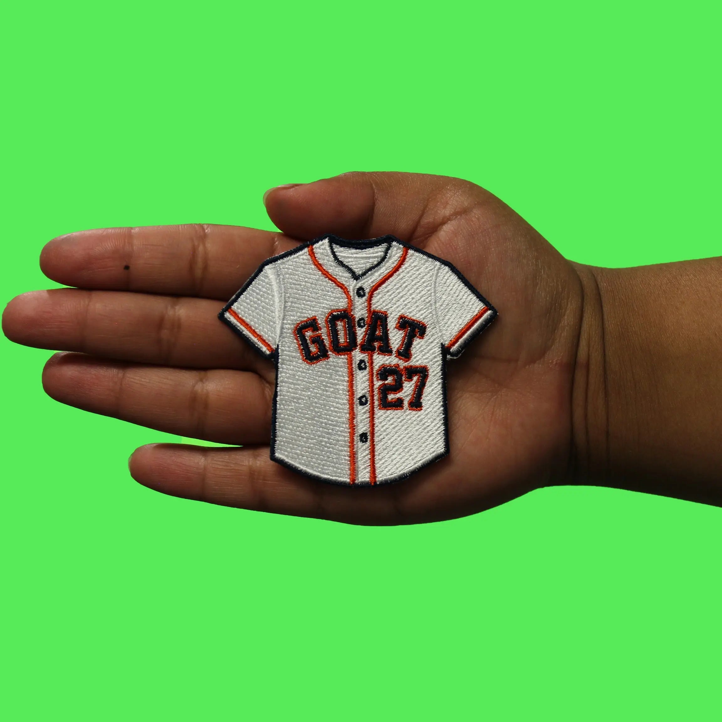 Goat 27 Jersey Patch Houston Baseball Sport Embroidered Iron On