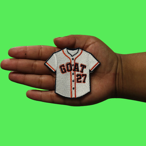 Goat 27 Jersey Patch Houston Baseball Sport Embroidered Iron On