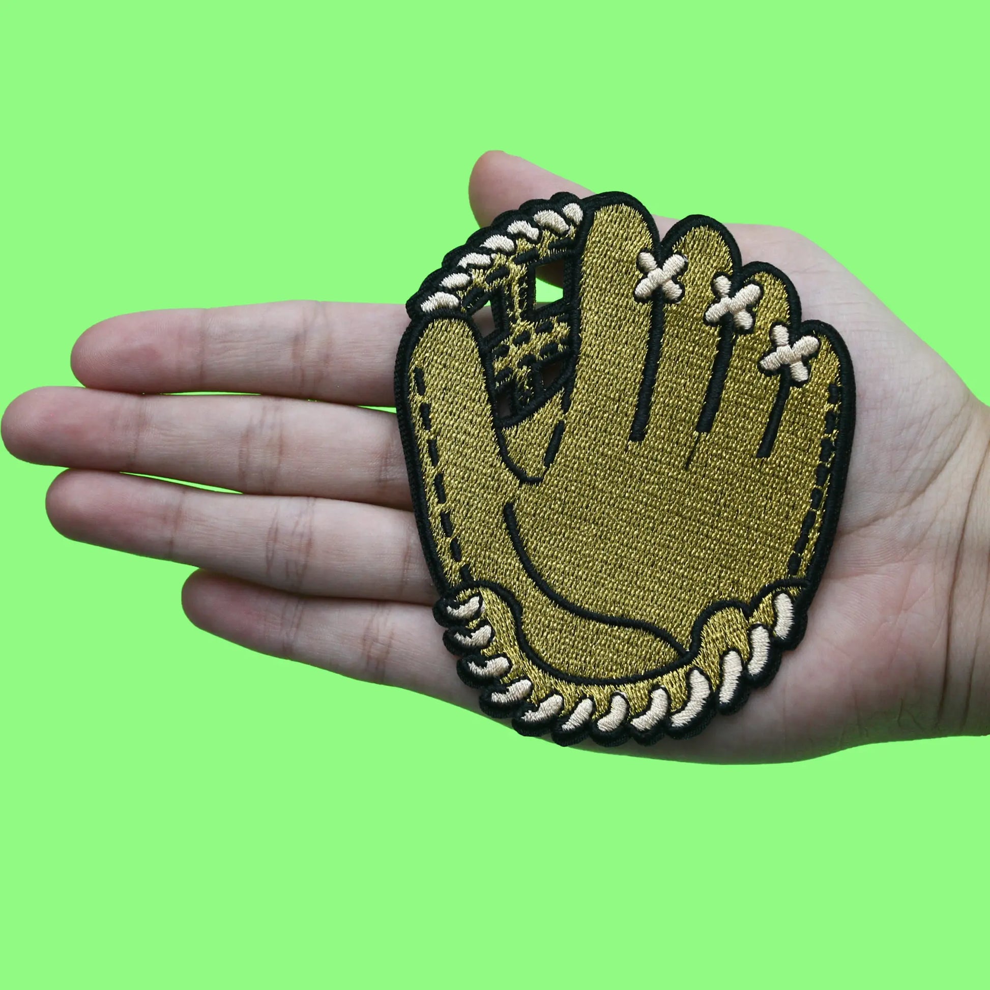 Gold Glove Baseball Patch Best Defense Sports Fan Embroidered Iron On