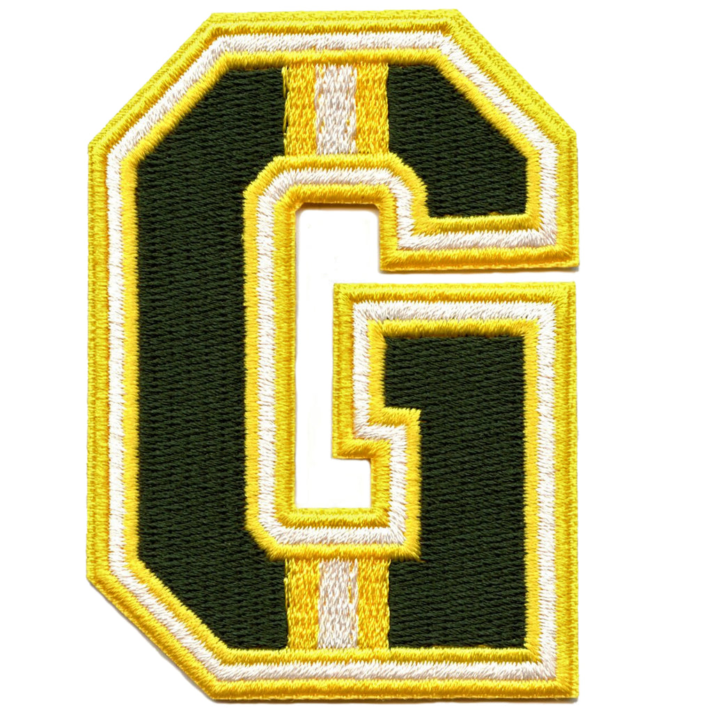 Green Bay Wisconsin Striped G Football Jersey Parody Embroidered Iron on Patch