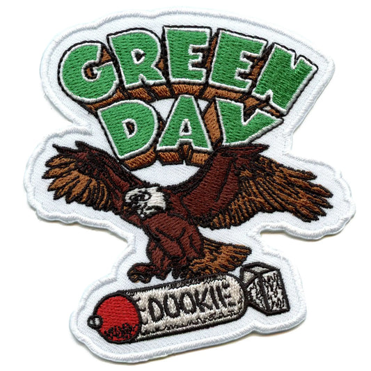 Green Day Band Patch Dookie Eagle Logo Embroidered Iron On