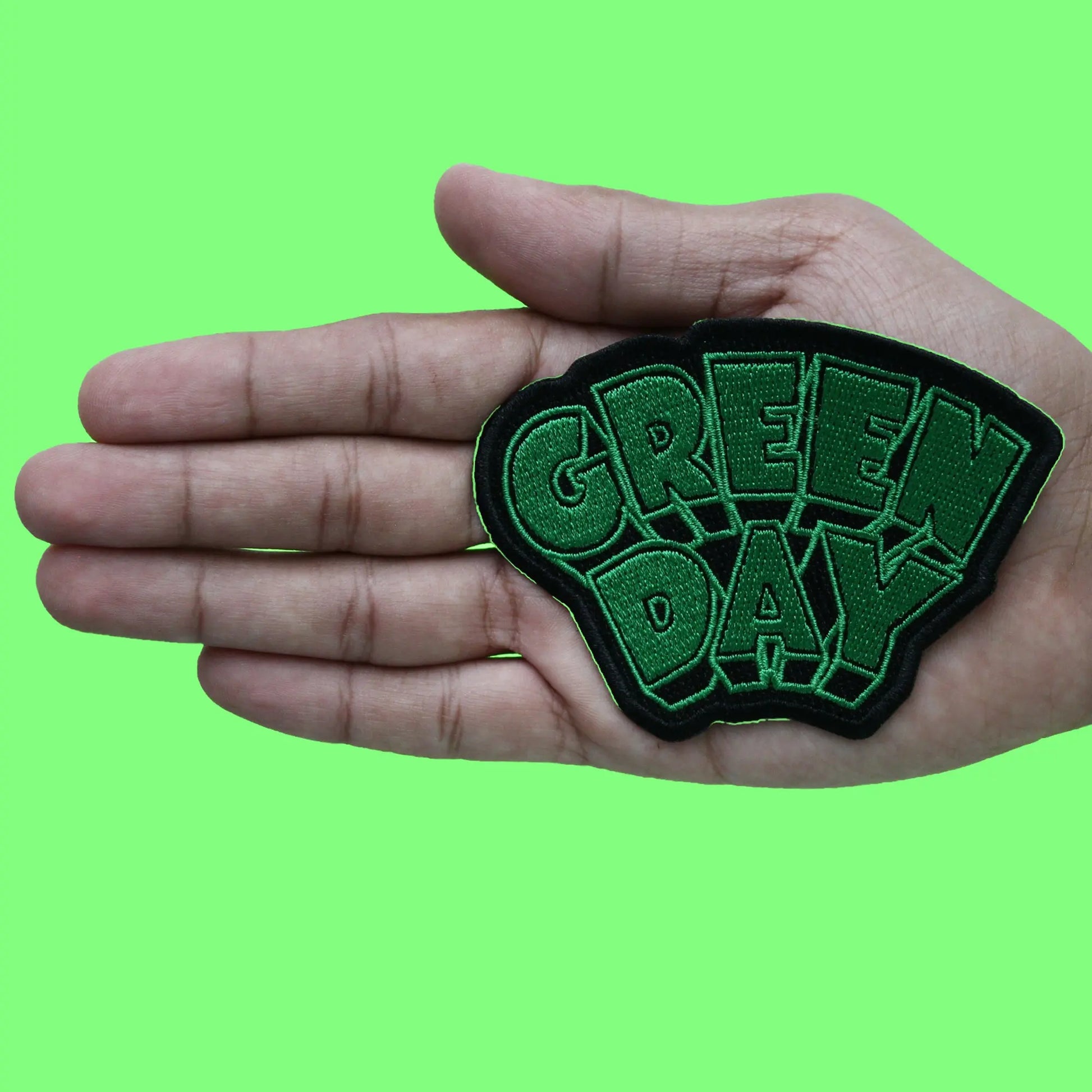 Green Day Band Patch Dookie Script Logo Embroidered Iron-On