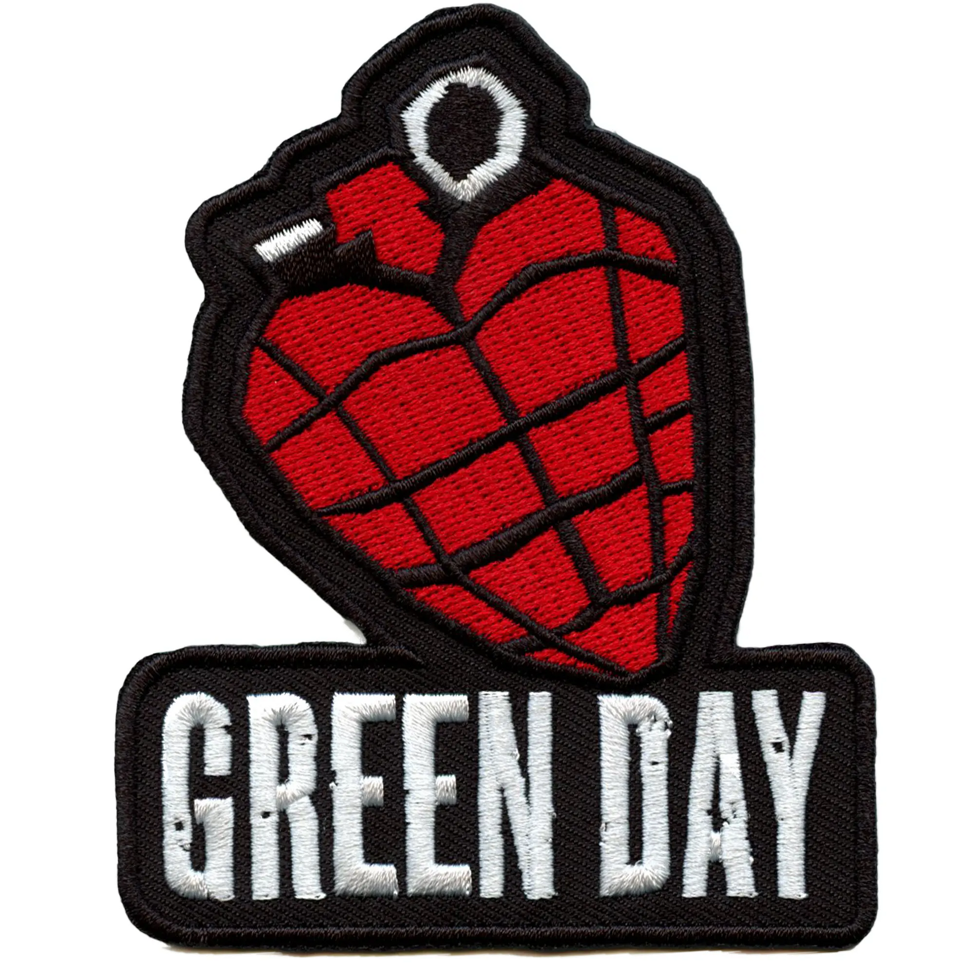 Green Day Band Patch Grenade Music Logo Embroidered Iron-On