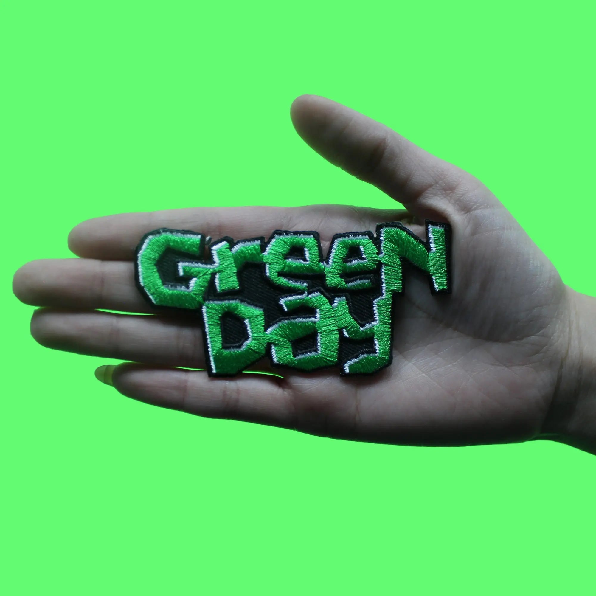 Green Day Logo Patch Kerplunk Script Cut Out Embroidered Iron On