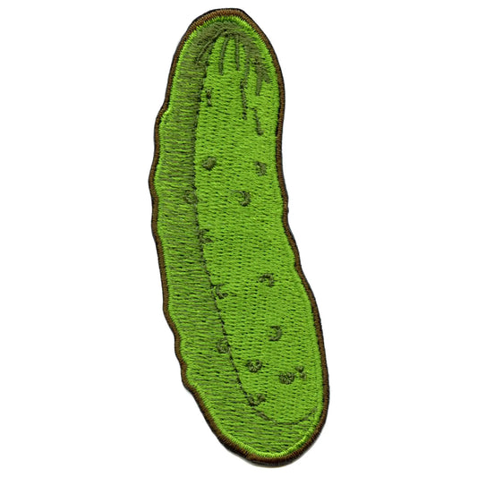 Green Pickle Food Patch Sour Salty Embroidered Iron On