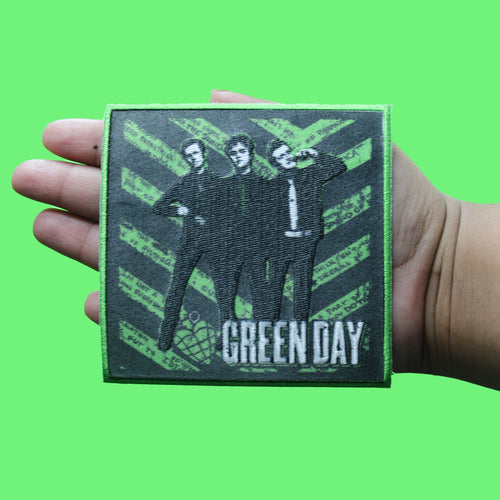 Green Day Green Grenade Patch Alternative Rock Band Sublimated Embroidered Iron On