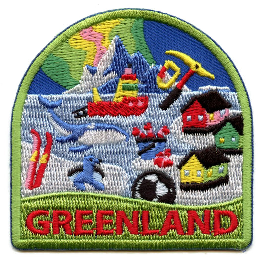 Greenland World Showcase Travel Patch Souvenir Denmark Vacation Embroidered Iron On